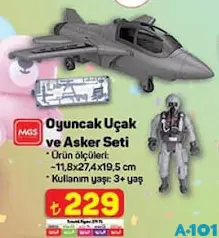 MGS OYUNCAK UÇAK VE ASKER SETİ